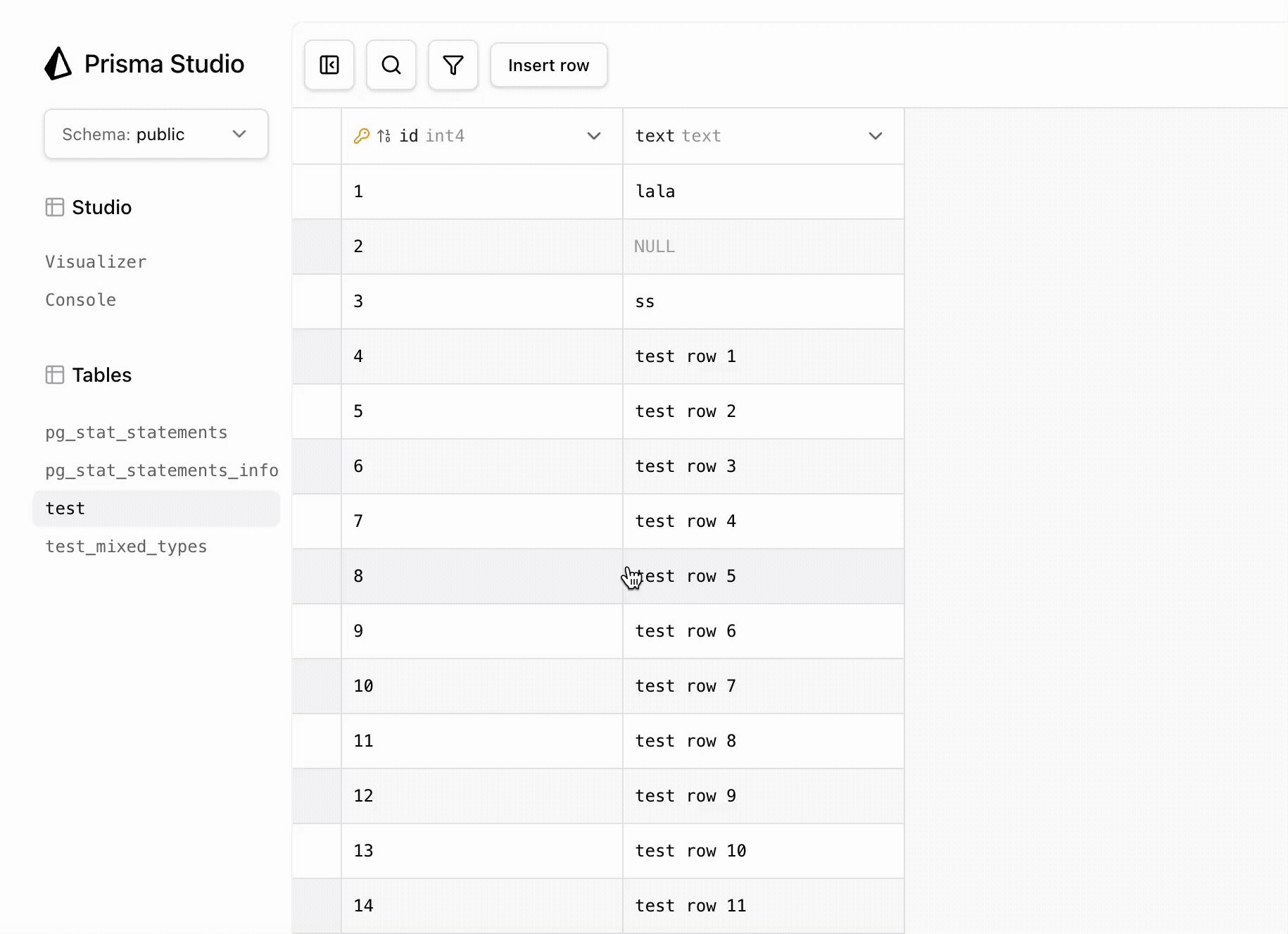 Multi-cell selection and full table search