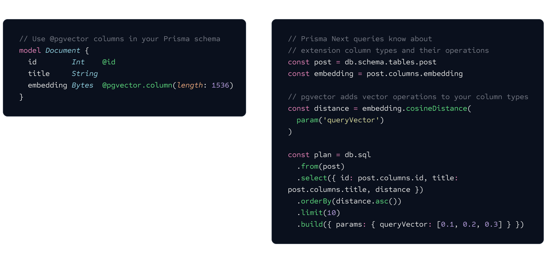 Using PGVector in your Prisma queries