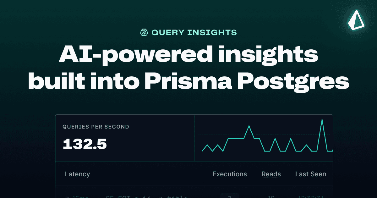 Announcing Query Insights For Prisma Postgres