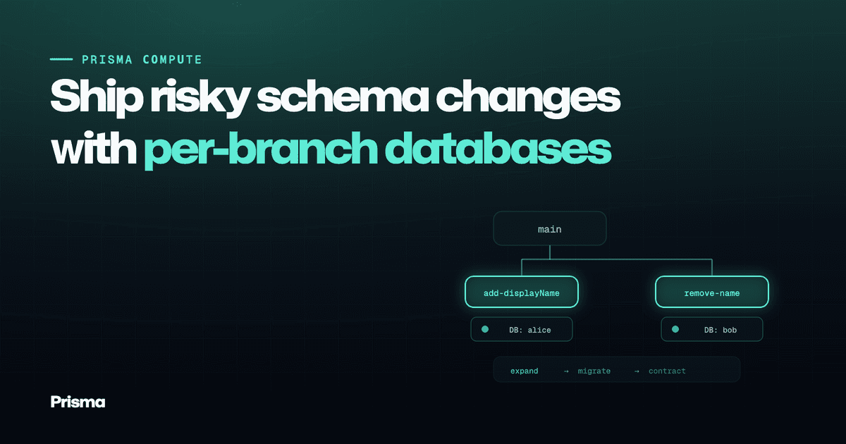Ship risky schema changes with per-branch databases