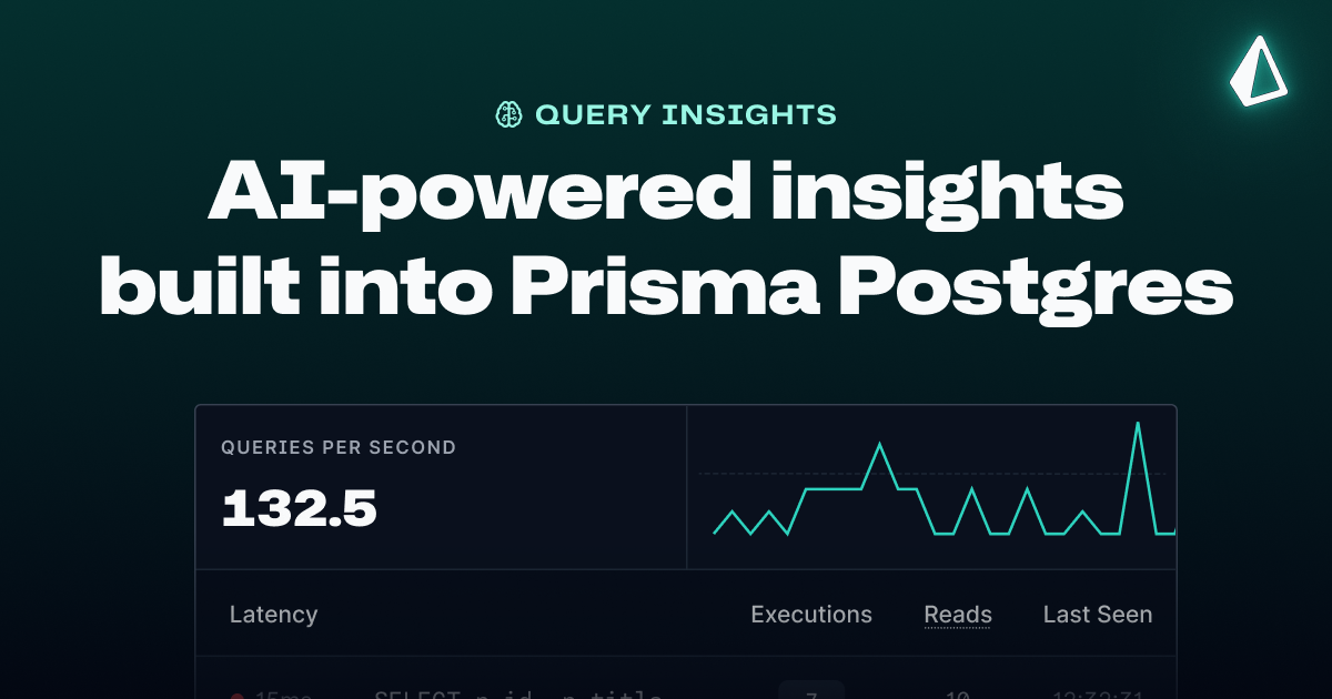 Announcing Query Insights For Prisma Postgres