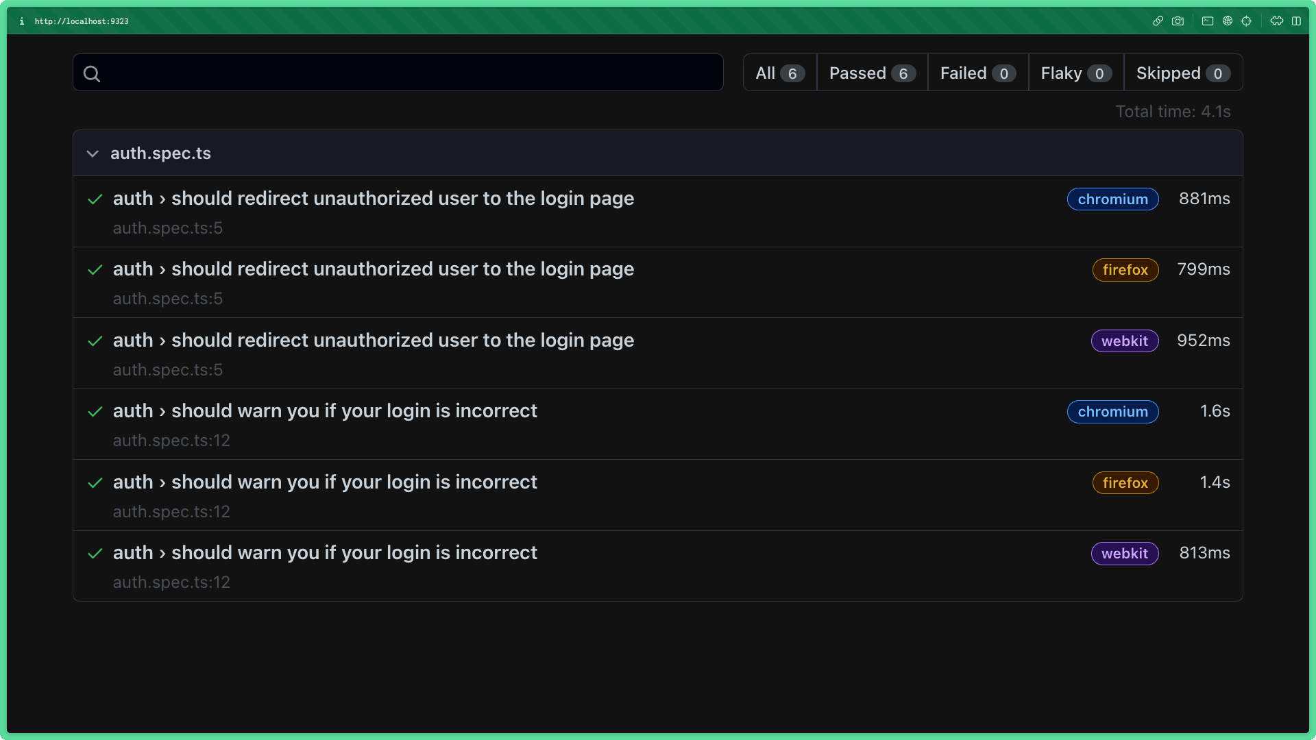 Two successful tests
