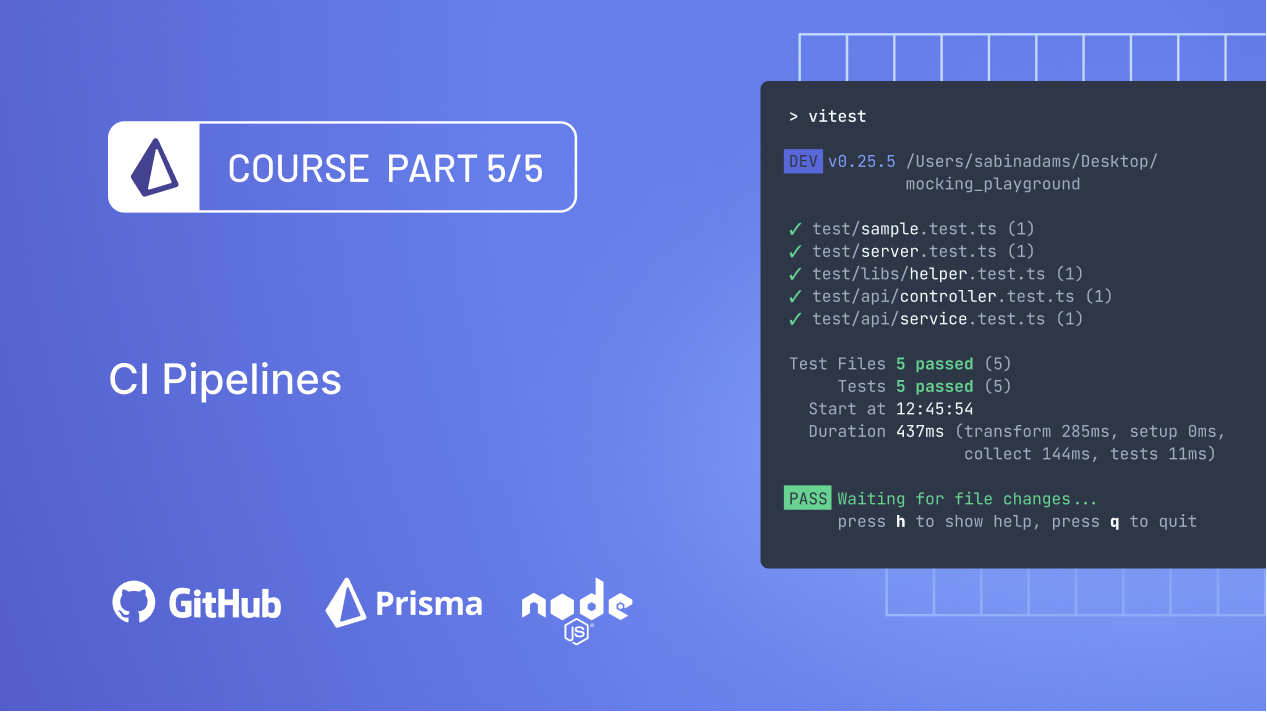 CI for Prisma Tests with GitHub Actions (Prisma 7)