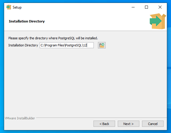 PostgreSQL installation directory