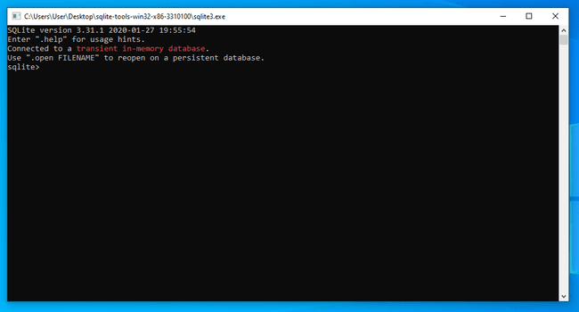 new SQLite session