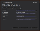 SQL Server installation successful SQL Server installation successful