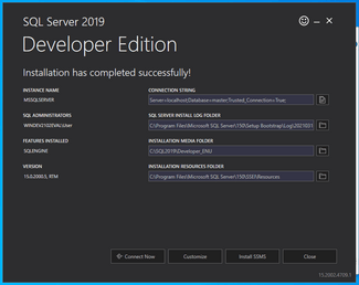 Install and Set Up a Local SQL Server Database Instance