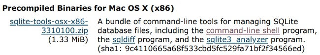 SQLite download page