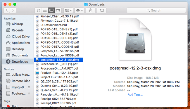 PostgreSQL DMG file