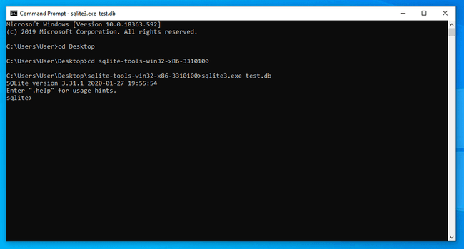 SQLite open database